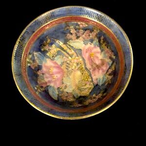 Vibrant Blue and Pink Decor Bowl